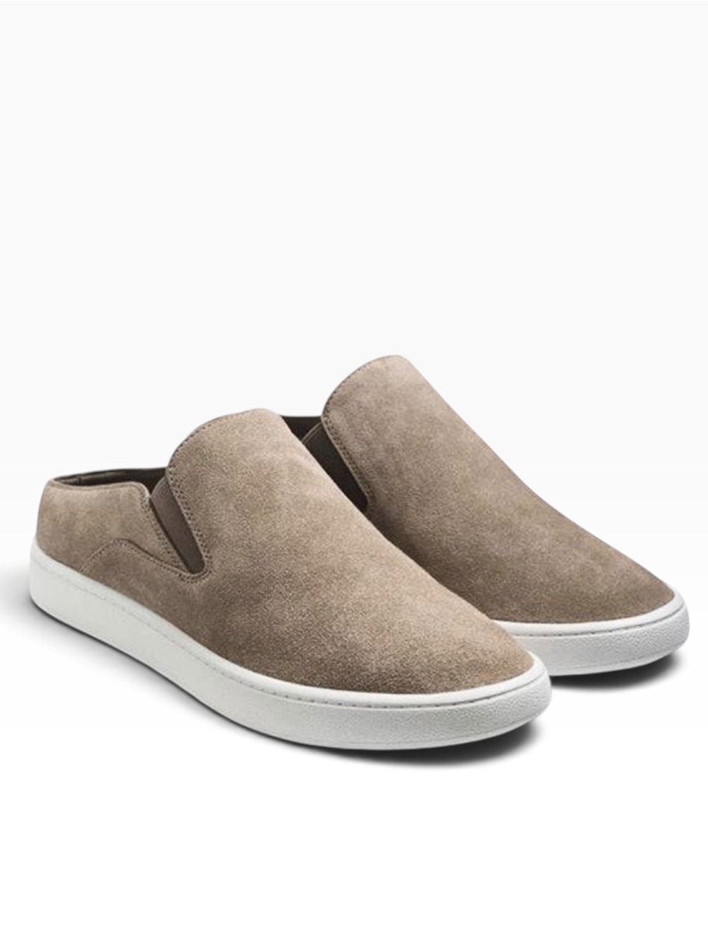VINCE WOMEN VERRELL ITALIAN BROWN SUEDE LEATHER BACKLESS SLIP ON COMFORT  MULE 7